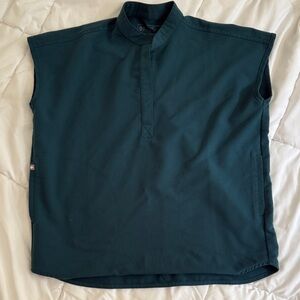 Figs Rafaela Scrub Top Carribean Blue